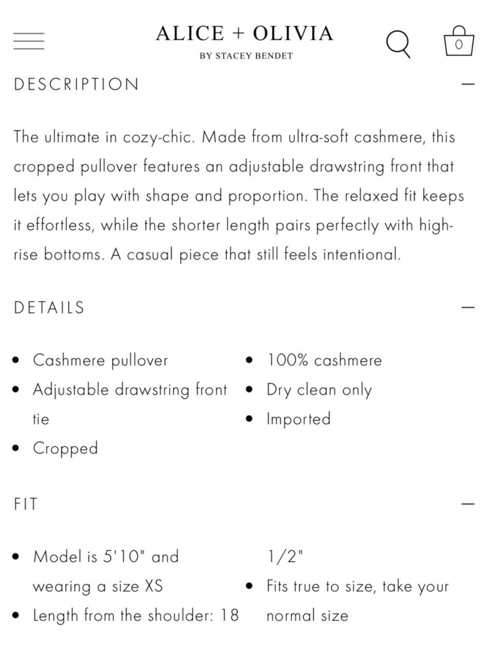 Alice + Olivia Blush Drawstring Hem Crewneck Sweater - Picture 4 of 4